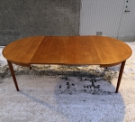 Danish teak dining table with double extensions, 50's, SOLD 2023-07-10