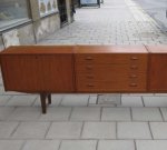 Sideboard i teak dansk design, hela 240 cm långt med 4 lådor