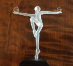 Milon Townsend art deco glass figure, signed year 1994, 950 SEK 2024-04-26