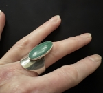 Malakit & silver ring Mexico, ca 60-tal, 675 kr 2025-01-30