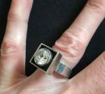 Alton silver & bergkristall ring, 60-tal, SÅLD 2023-09-29