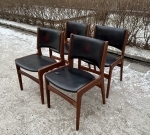 4 Erich Buch modell 89 danska teak stolar, 60-tal SÅLDA 2025-02-15