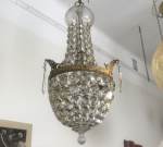 Empire crystal chandelier for 4 candles, 19th Century, SOLD 2023-05-21