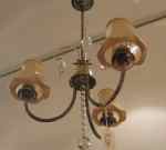 Small, classicist chandelier, Elis Bergh, Orrefors, SOLD