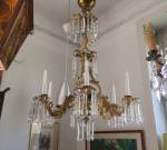 6-armed crystal chandelier, 19th Century, SOLD 2023-05-21